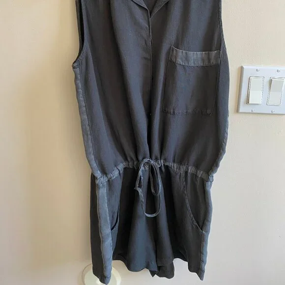 Young Fabulous Broke Romper Charcoal Gray Size small - Picture 3 of 3